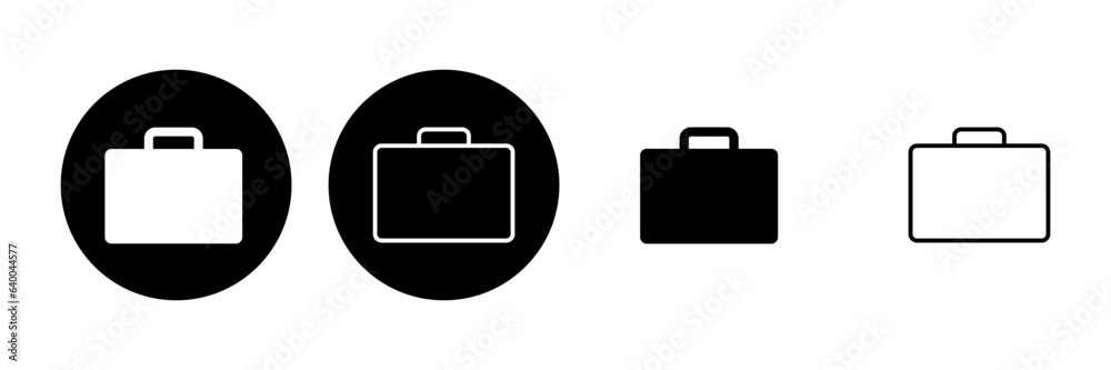 Briefcase icon set. suitcase icon. luggage symbol. Briefcase icon set. suitcase icon. luggage symbol.