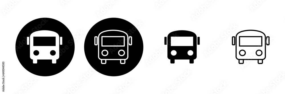 Bus icon set. bus vector icon Bus icon set. bus vector icon