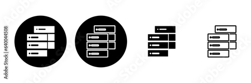 Database icon set. database vector icon