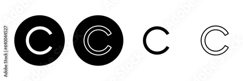 Copyright icon set. copyright symbols