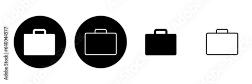 Briefcase icon set. suitcase icon. luggage symbol.