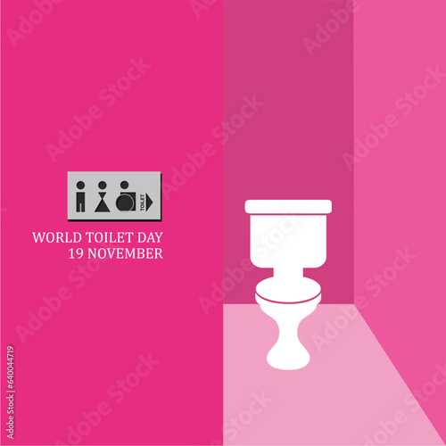 Vector illustration of World toilet day.