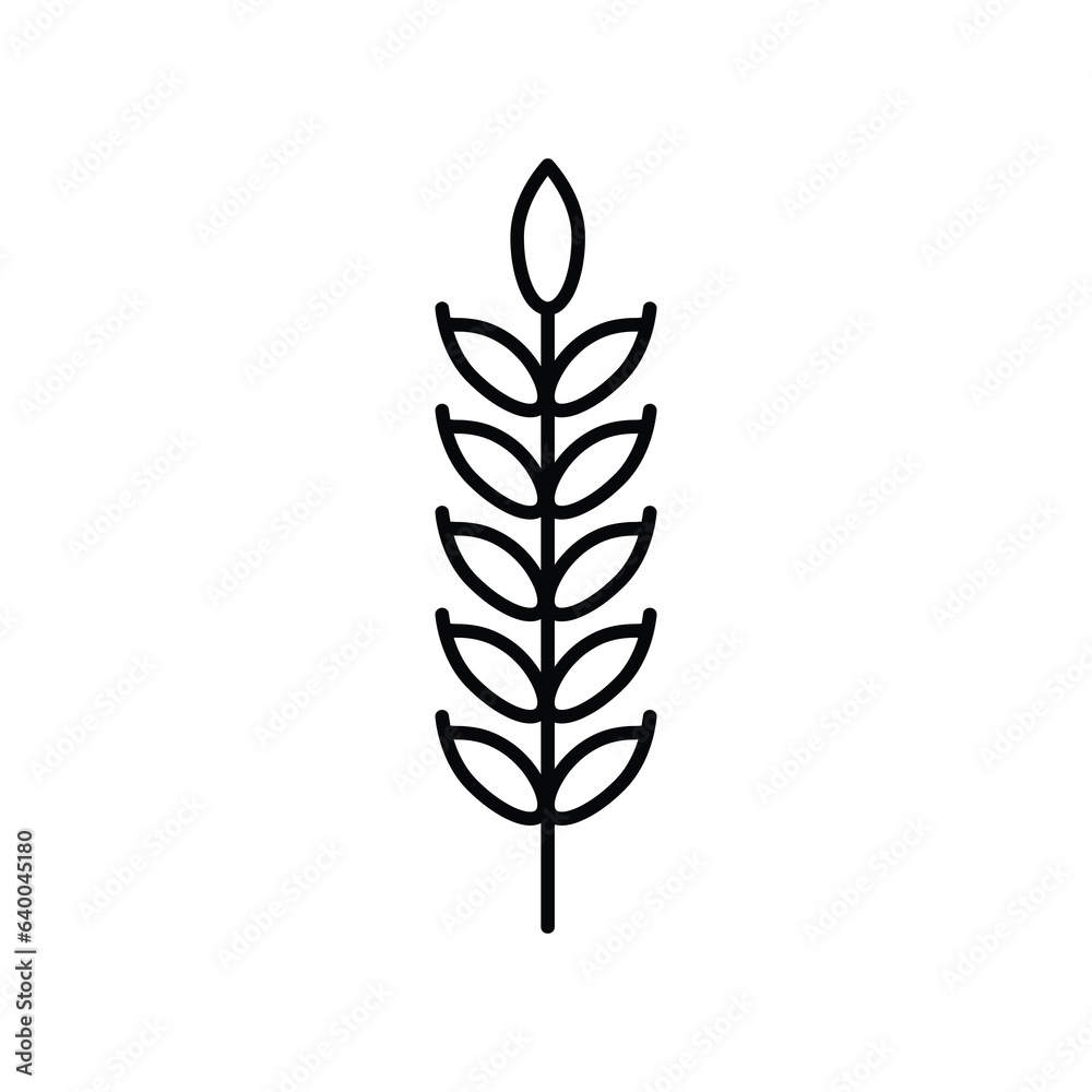 Wheat line icon, outline vector,Symbol outline illustration on white background..eps