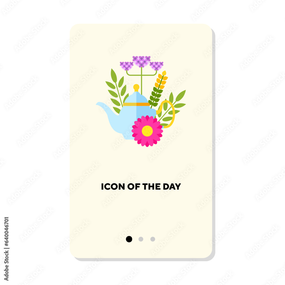 Tea ceremony thin flat icon. Drink ceramic teapot with herbal tea isolated vector sign. Culinary and gastronomy concept. Vector illustration symbol elements for web design and apps Tea ceremony thin flat icon. Drink ceramic teapot with herbal tea isolated vector sign. Culinary and gastronomy concept. Vector illustration symbol elements for web design and apps