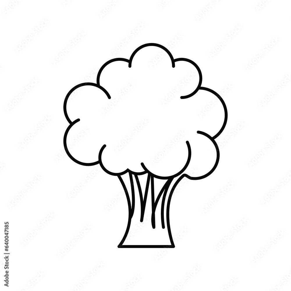 Broccoli line icon, linear pictogram isolated on white. logo illustration on white background..eps Broccoli line icon, linear pictogram isolated on white. logo illustration on white background..eps