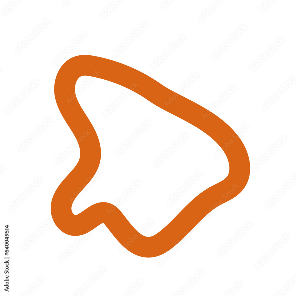 Orange outline abstract shapes decor Orange outline abstract shapes decor