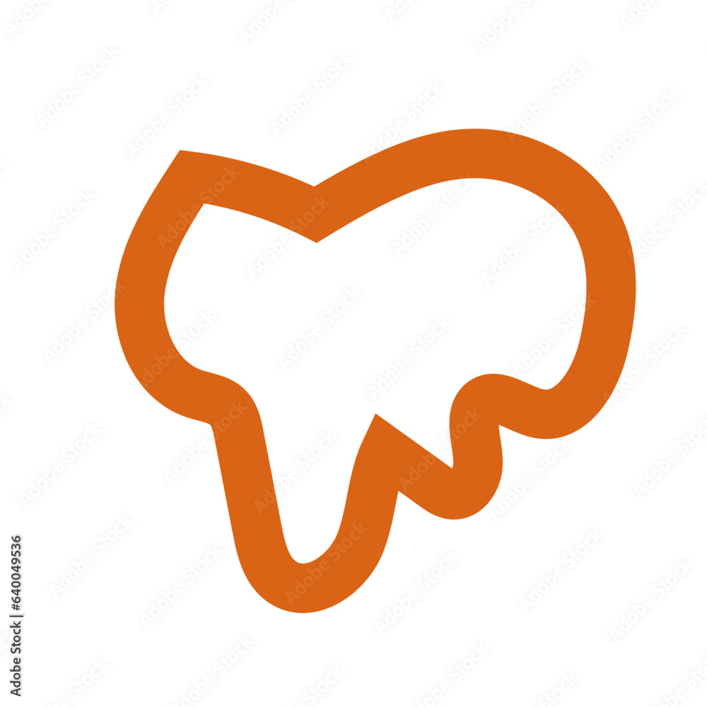 Orange outline abstract shapes decor Orange outline abstract shapes decor