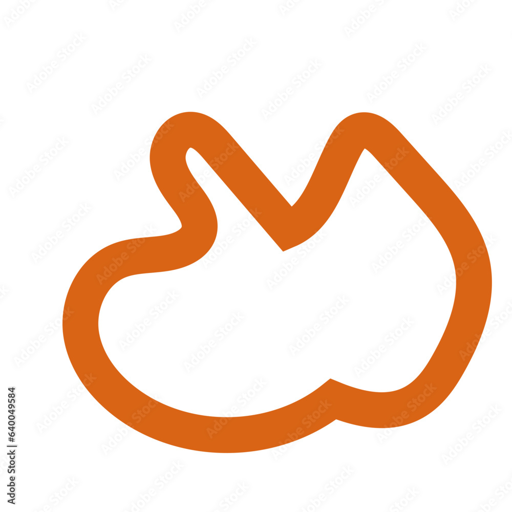 Orange outline abstract shapes decor Orange outline abstract shapes decor