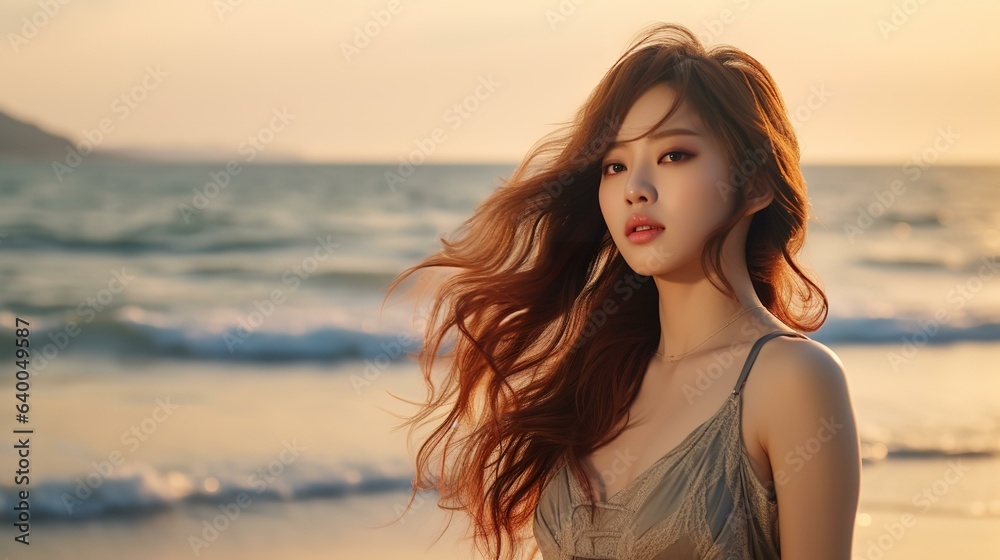 夏の海・ビーチに遊びに来た水着・ビキニのアジア人女性(Generative AI)
夏の海・ビーチに遊びに来た水着・ビキニのアジア人女性(Generative AI)