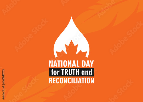 National Day for Truth and Reconciliation. 30th September. Orange Shirt Day logo design. Vector Illustration.