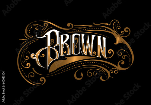 BROWN word lettering custom design