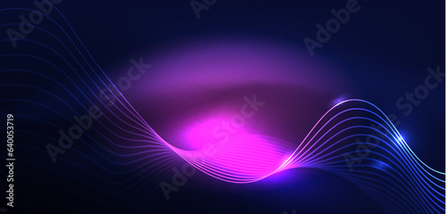 Abstract background neon wave. Hi-tech design for wallpaper, banner, background, landing page, wall art, invitation, prints, posters