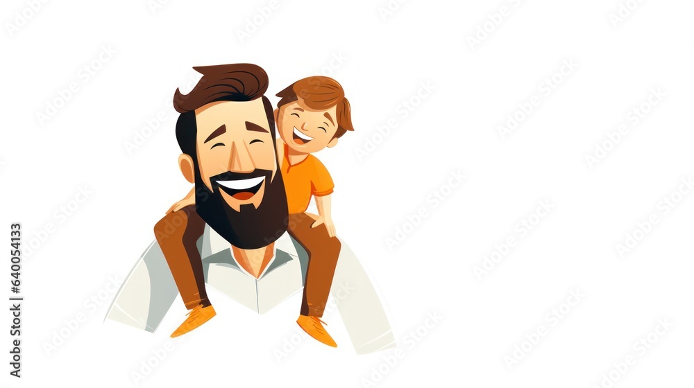 Design template of father and child Design template of father and child