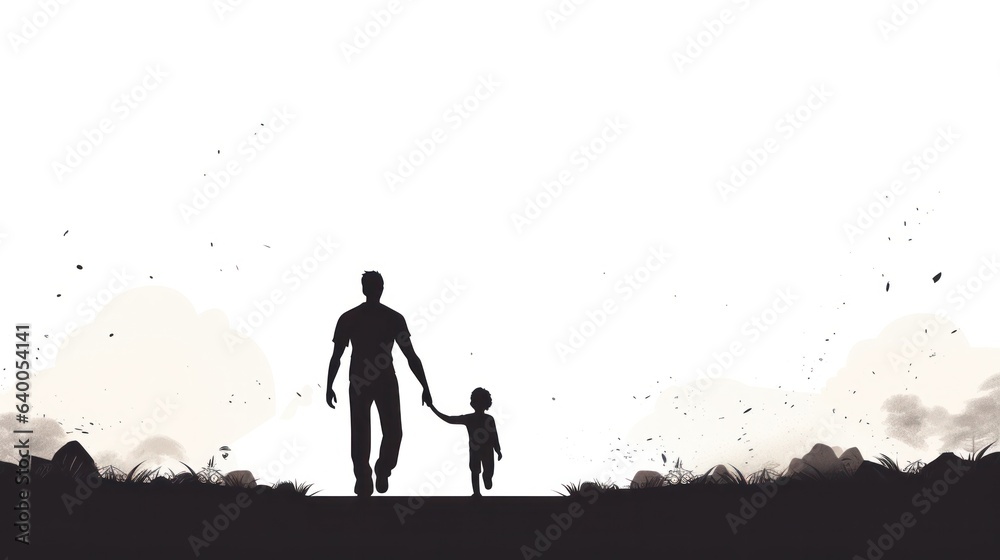 Design template of father and child Design template of father and child