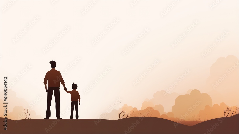 Design template of father and child