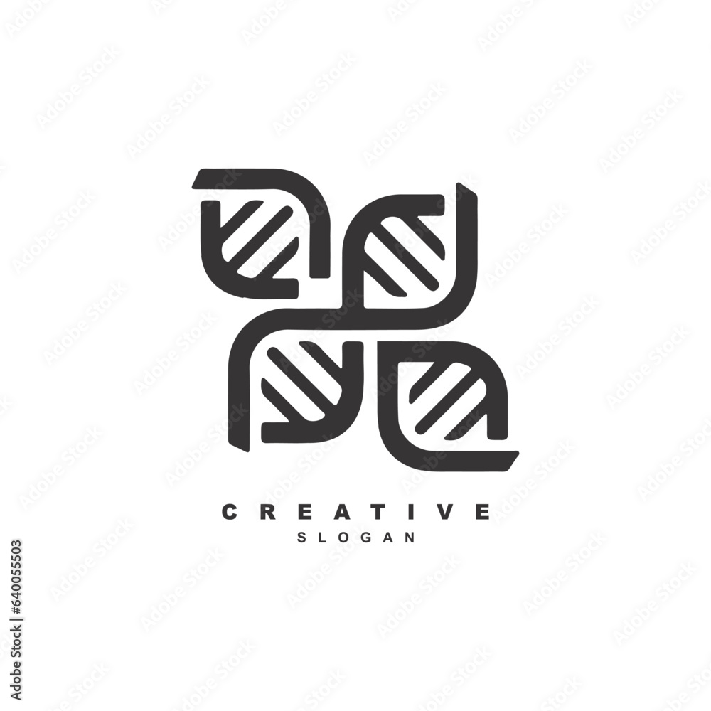 Abstract DNA science life gene logo design for your brand or business Abstract DNA science life gene logo design for your brand or business