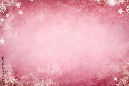 pink background with snowflakes