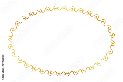 simple seamless vector gold golden oval hand draw sketch floral border