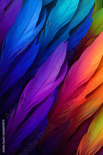 colorful feathers background © Zakaria