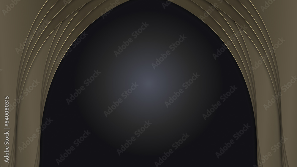 Black elegant luxury awards graphic background with copy space area. Golden lines shining. Realistic concept. Modern template banner certificate premium corporate abstract design. - obrazy, fototapety, plakaty 
