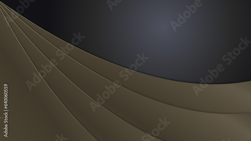 Black elegant luxury awards graphic background with copy space area. Golden lines shining. Realistic concept. Modern template banner certificate premium corporate abstract design.