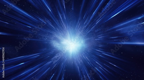 A 3D render of a hyperspace tunnel opening into a starry night sky  where the dazzling stars and cosmic vastness create a surreal passage to the unknown