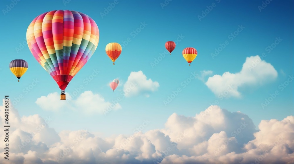 Colorful hot air balloon floating
Colorful hot air balloon floating