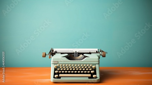 A vintage typewriter copy space background 