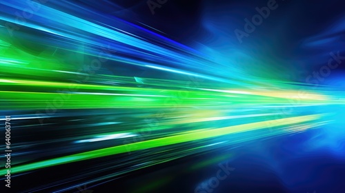 Abstract image with streaks of electric blue and lime green, dancing across the canvas in a chaotic yet harmonious pattern, evoking a sense of energy, creativity, and modern flair