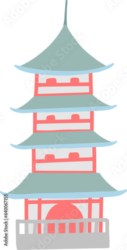 Japan plalace landmark illustration photo