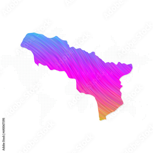 Abkhazia map in colorful halftone gradients. Future geometric patterns of lines abstract on white background. Vector illustration EPS10