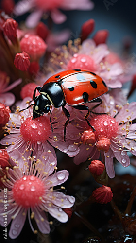 ladybird on flower