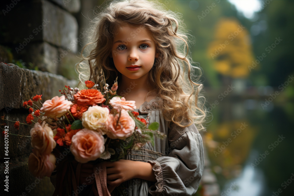 Fototapeta premium woman girl princess in a castle 