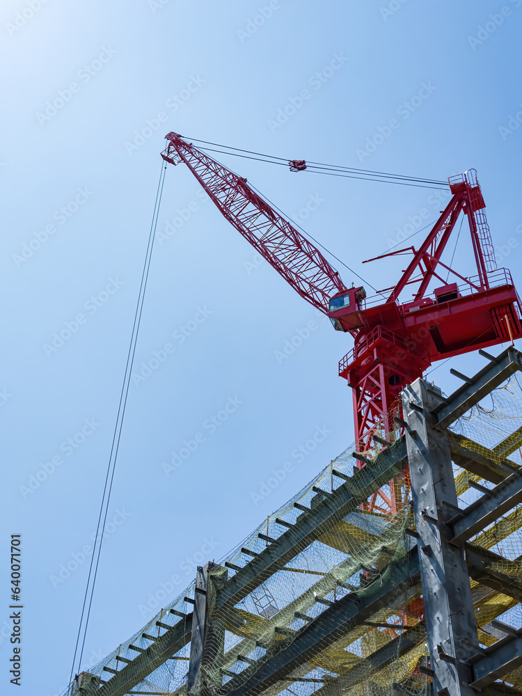 A tall building under construction.