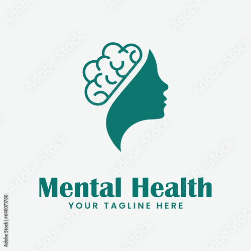 mental health logo vector illustration design