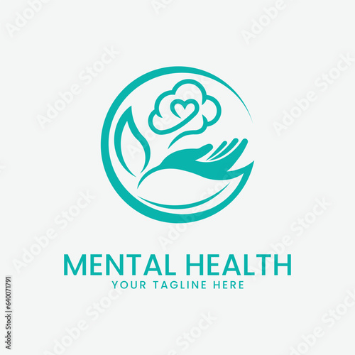 mental health logo vector illustration design