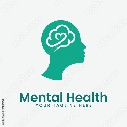 mental health logo vector illustration design