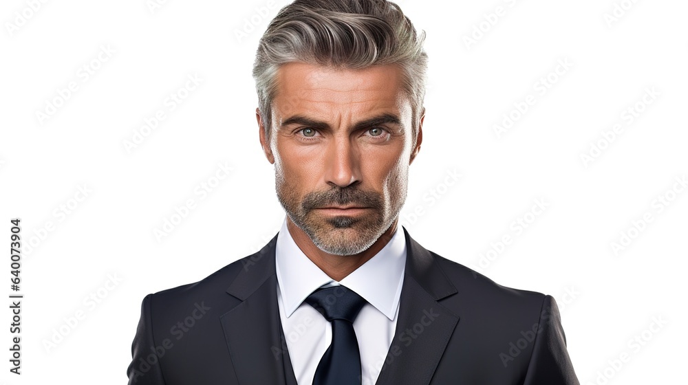close-up of a businessman looking at the camera against a white background. close-up of a businessman looking at the camera against a white background.