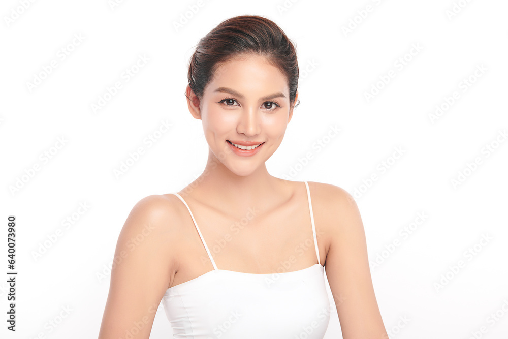 Beautiful young asian woman with clean fresh skin on white background, Face care, Facial treatment, Cosmetology, beauty and spa, Asian women portrait. Beautiful young asian woman with clean fresh skin on white background, Face care, Facial treatment, Cosmetology, beauty and spa, Asian women portrait.