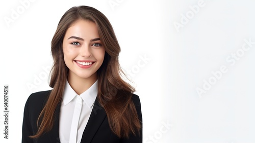 Portrait of smiling young businesswoman. Confident female entrepreneur. generative ai