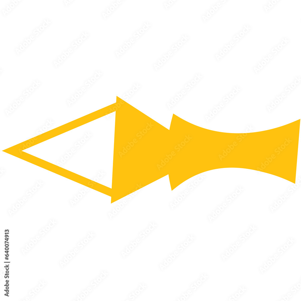 Digital png illustration of angular yellow abstract shape on transparent background Digital png illustration of angular yellow abstract shape on transparent background