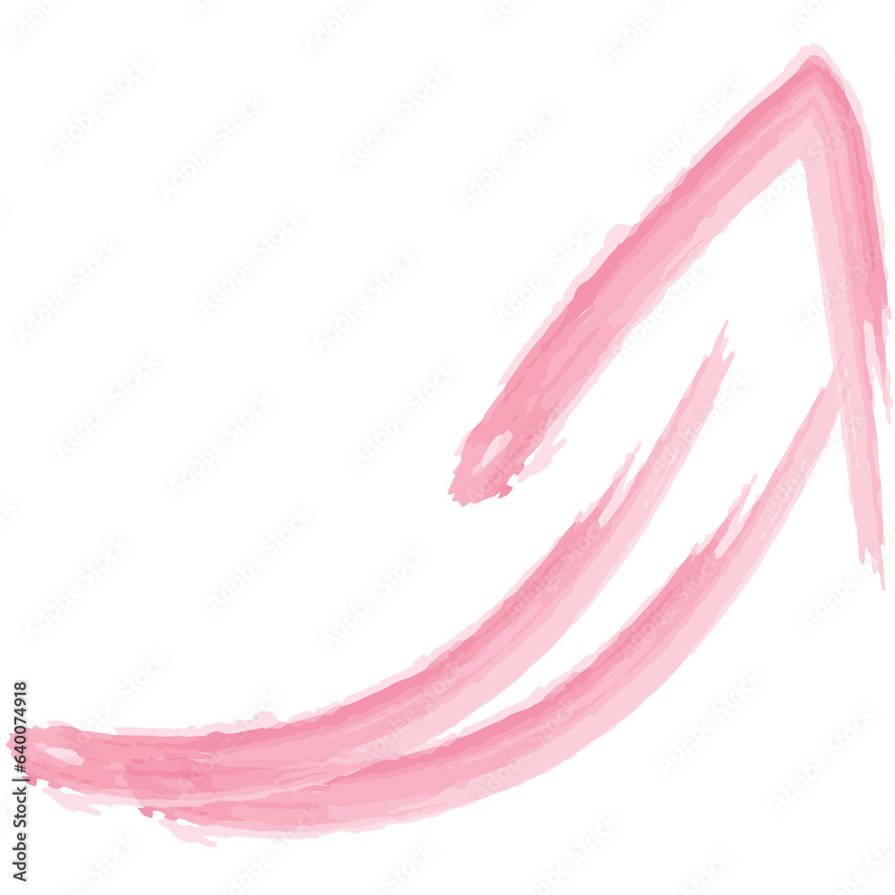 Digital png illustration of pink brush stroke upward arrow on transparent background Digital png illustration of pink brush stroke upward arrow on transparent background