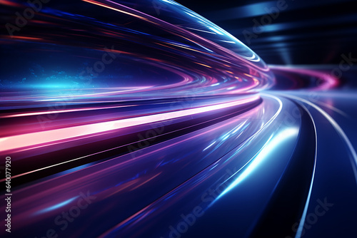 Obraz na płótnie Hyperloop train, background of a magnetic levitation train, the fastest train in
