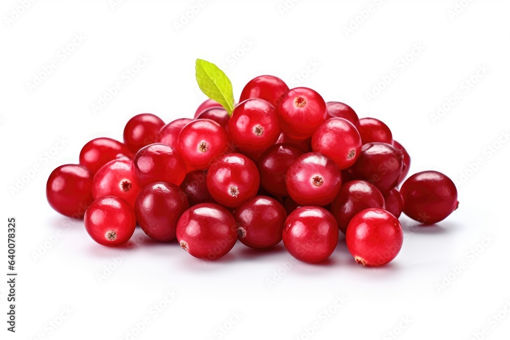red cranberries isolated on white background red cranberries isolated on white background