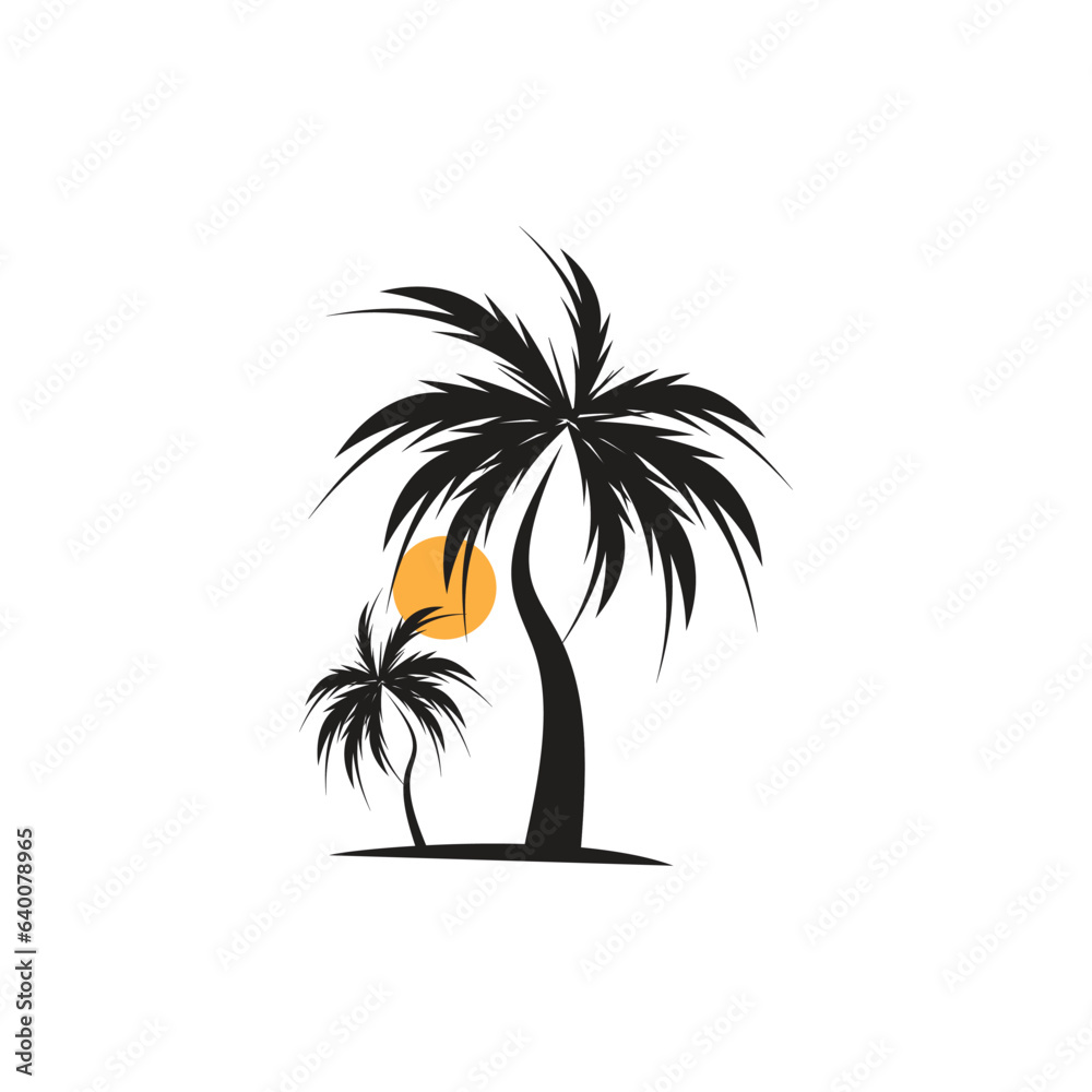 palm tree logo icon