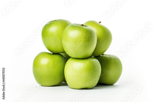 green apples isolated on white background 