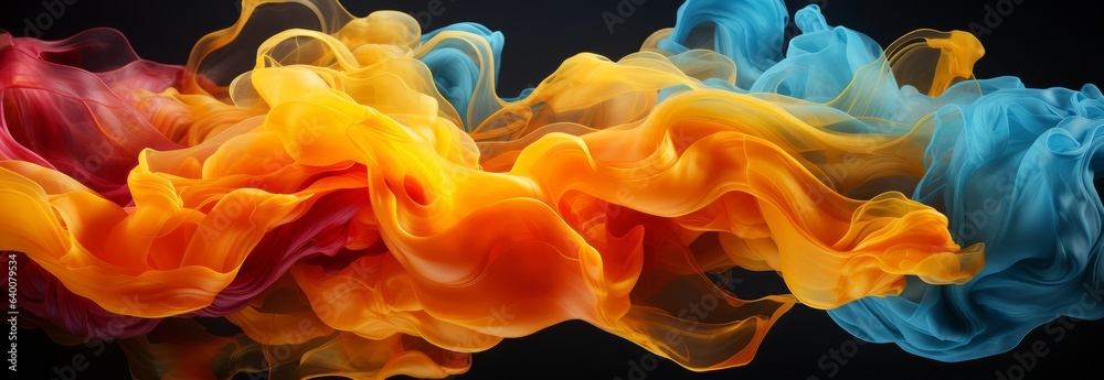 beautiful orange and blue smoke textures