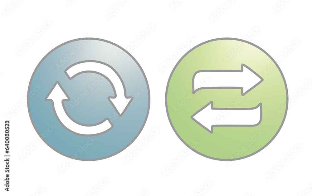 reverse icon blue and green symbol illustration with texture reverse icon blue and green symbol illustration with texture