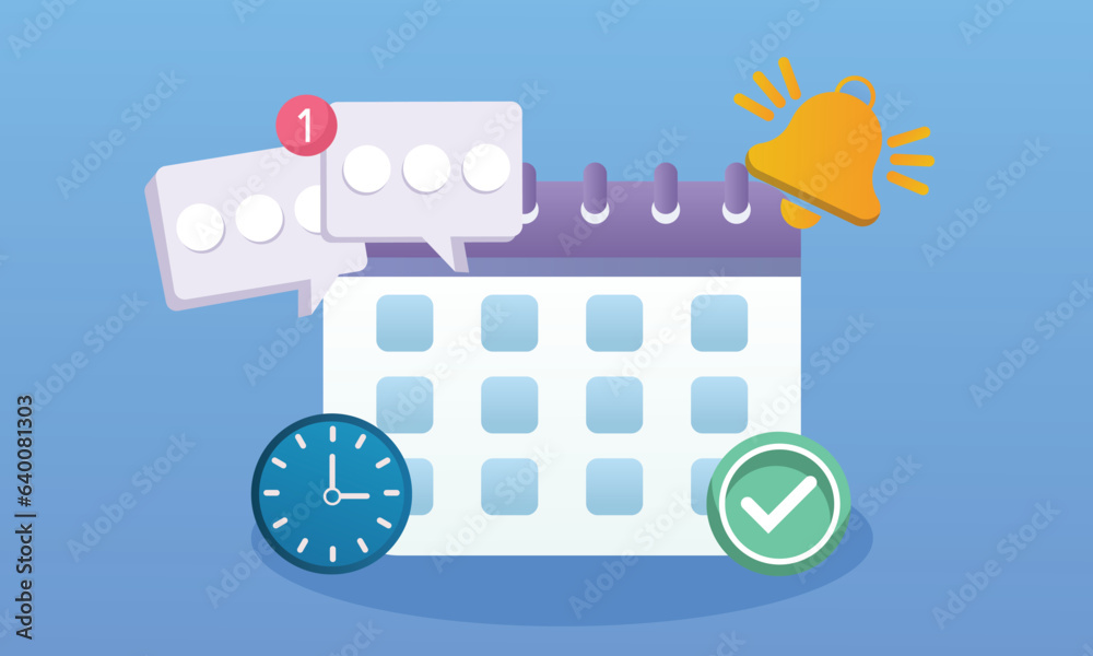 Modern day of dating concept.on blue background.Vector Design Illustration. Modern day of dating concept.on blue background.Vector Design Illustration.