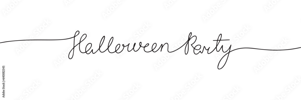 Halloween party. Short Halloween phrase. Handwriting Halloween quote. Vector illustration.